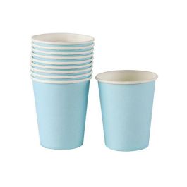 Set de 24 vasos de cartón azul baby 200 cc Algon (36 Cajas) Set de 24 vasos de cartón azul baby 200 cc Algon (36 Cajas)