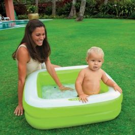 Piscina hinchable bebé cuadrada (capacidad 57 litros) (1-3 años) 85x85x23cm