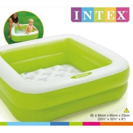 Piscina hinchable bebé cuadrada (capacidad 57 litros) (1-3 años) 85x85x23cm