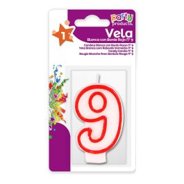 Best Products Vela Nº 9 Repostería Cera Rojo / Blanco
