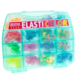 Elasticolor Maletín de Manualidades Infantil para Crear Pulseras y Collares Pro Mega Set con 2400 Elásticos (62x38x5 cm)