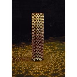 Lámpara solar - Columna GARDEN ID - Dorado-Negro Ø20 H60 cm - 6 a 8 horas de luz - Botón de encendido/apagado - Batería LI-ION duradera.