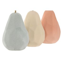DKD Home Decor Figura Decorativa Pera Urban, Porcelana y Metal, Colores Surtidos, 10x19.5x10 cm (6 Unidades)