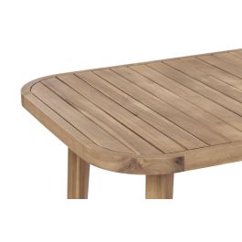 DKD Home Decor Mesa de Comedor para Terraza y Jardín de Teca Marrón Desmontable 90 x 180 x 77 cm para 6-8 Personas