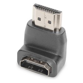 Digitus Adaptador HDMI Angulado 90° Negro-Oro Macho-Hembra para HDMI Type A Estándar Máxima Resolución 4K