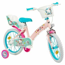 Toimsa Bicicleta Infantil Hello Kitty 16 Pulgadas - Bicicleta Niña Cuadro Hierro, Edad 5 a 8 Años