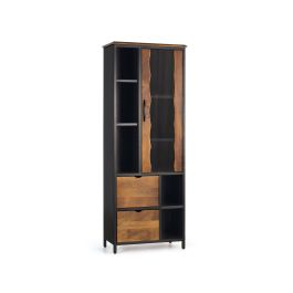 GINER Y COLOMER Vitrina Industrial de Madera de Mango y Metal 198 cm