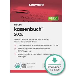 Lexware Kassenbuch Version 25.00 - 2026 - 1 Device, ABO - ESD-DownloadESD Software de Contabilidad Precio: 144.50000048. SKU: B1DXS5KTY9