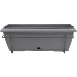 Kit de macetero con soporte metálico y bandeja integrada - GARDEN ID Teramo - Negro-anth 50 cm - Efecto piedra - Reciclado/reciclable Kit de macetero con soporte metálico y bandeja integrada - GARDEN ID Teramo - Negro-anth 50 cm - Efecto piedra - Reciclado/reciclable