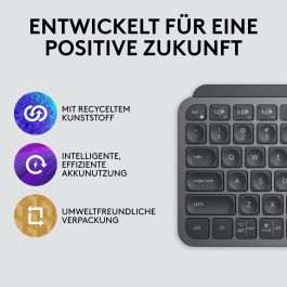 Logitech MX Keys Mini Teclado Inalámbrico Bluetooth Retroiluminado QWERTZ DE Grafito