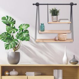 Home Deco Factory Estante Columpio Madera-Metal Industriel 3 Baldas
