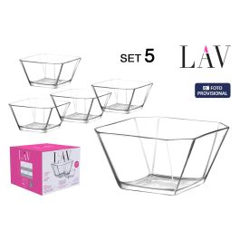 LAV Set 4 Boles 300 ml y Ensaladera 1,9 L Colección Karen (4 Cajas)