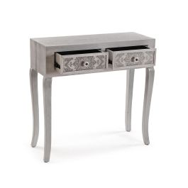 Consola Eros Versa 2 cajones, 30x78x80 cm, madera MDF y fresno Consola Eros Versa 2 cajones, 30x78x80 cm, madera MDF y fresno