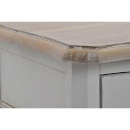 DKD Home Decor Mesita de Noche Tradicional Versalles3 Blanco Natural Madera 48 x 35 x 69 cm