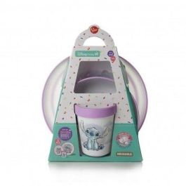 Set de Comida de 3 Piezas de Lilo y Stitch: Taza + Tazón + Plato Antideslizante Set de Comida de 3 Piezas de Lilo y Stitch: Taza + Tazón + Plato Antideslizante