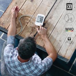 Medisana BU 535 Tensiómetro parlante con 6 idiomas, pantalla grande, dígitos XXL, medición de arritmias y 240 memorias