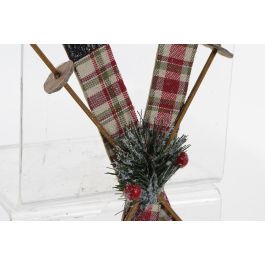 DKD Home Decor Decoracion Navidad Alpina Rojo 20 x 4 x 40 cm (12 Unidades)