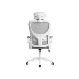 Silla Q-Connect Ergonomica Pal Ermo Malla Base Nylon Alt Max 1300 Anc 610 Prof 600 Ruedas Premium Color Blanco Gris