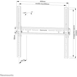 Neomounts WL35-350BL14 Soporte de pared inclinable para TV 32-65", Max 35 kg, VESA 50x50-400x400, Negro