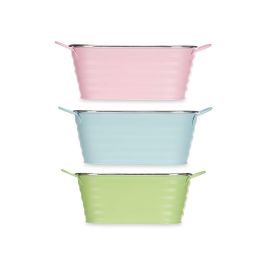 Ibergarden Macetero Ovalado Pequeño con Asas Zig Zag Filo Plata, Metal - Azul, Rosa, Verde, 27x9x11 cm (24 Unidades) Ibergarden Macetero Ovalado Pequeño con Asas Zig Zag Filo Plata, Metal - Azul, Rosa, Verde, 27x9x11 cm (24 Unidades)