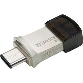 Transcend JetFlash 890 - Pen Drive USB 3.1 OTG 256GB Tipo-A y Tipo-C Plata