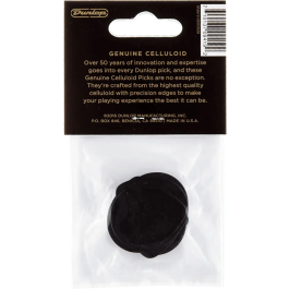 Dunlop Púas Guitarra Genuine Celluloid Teardrop Negro Thin Pack 12 Ud