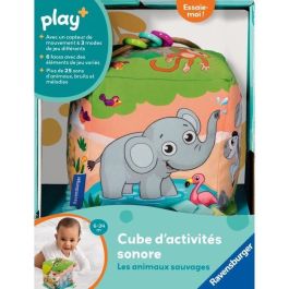 Ravensburger -PLAY + - Mi cubo de actividades sonoro de animales salvajes - A partir de 6 meses - Versión francesa - 34009 Ravensburger -PLAY + - Mi cubo de actividades sonoro de animales salvajes - A partir de 6 meses - Versión francesa - 34009