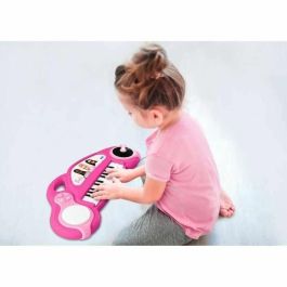 Barbie Piano Teclado Electrónico Infantil con Micrófono, Efectos de Luz y 4 Instrumentos (Piano, Guitarra, Violín, Saxofón). 22 Melodías y Función DJ.