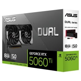 ASUS GeForce RTX 5060 Ti DUAL 8GB GDDR7 128-bit PCI Express 5.0 Tarjeta Gráfica con 2 Ventiladores Axial-tech