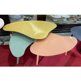 DKD Home Decor Mesa Centro Urban Multicolor 60 x 41 x 100 cm Set de 3 Hierro