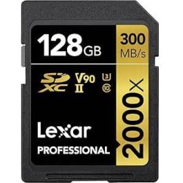Lexar 128Gb Professional 2000X Sdxc Uhs-Ii Cards, Up To 300Mb/S Read 260Mb/S Write C10 V90 U3 Precio: 113.50000013. SKU: B153DPEDYP