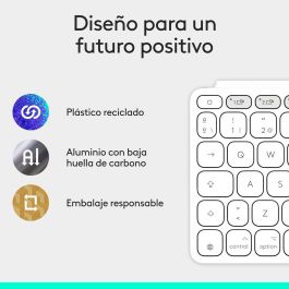 Teclado Bluetooth Logitech 920-013011 Qwerty Español Gris Blanco/Gris Teclado Bluetooth Logitech 920-013011 Qwerty Español Gris Blanco/Gris