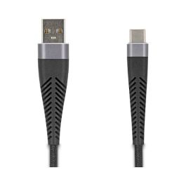 DeLOCK Cable USB 2.0 Tipo A a Tipo C 1m, Textil, 0.48 Gbit/s, Carga Rápida USB Power Delivery hasta 60W, Negro Antracita