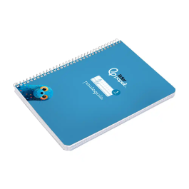Liderpapel Cuaderno espiral A5 Pautaguía Tapa Dura 80 Hojas 90 gr Cuadro Pautado 5mm Color Azul