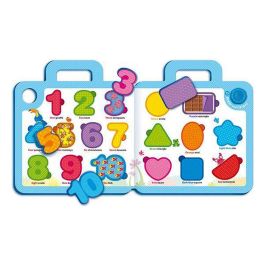 Reig Bolso Aprendizaje Interactivo con 20 Frases, Sonidos y Melodías, 2 Modos: Abecedario y Números, +3 Años, Modelos Surtidos