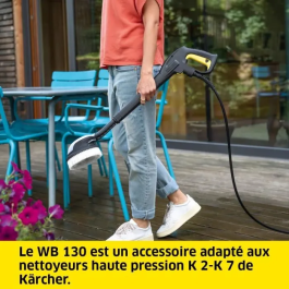 Karcher Cepillo Rotativo WB 130 para Hidrolimpiadora - Cepillo de Lavado Universal para Coches y Hogar