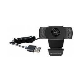 Conceptronic AMDIS01B Webcam USB 2.0 Full HD 1080p/30fps, Ángulo 90°, Micrófono Integrado y Privacidad, Plug & Play