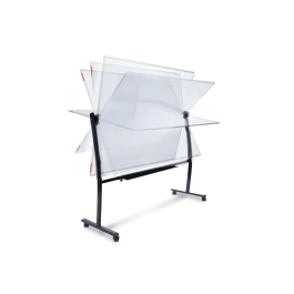 Rocada Pizarra Blanca Magnética Lacada Soporte Volteable Doble Cara 120x90 cm