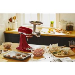 Kitchenaid 5KSMMGA Picadora Metálica de Carne para Alimentos con Discos de Picado Grueso, Mediano y Fino, y Accesorios para Embutir Salchichas