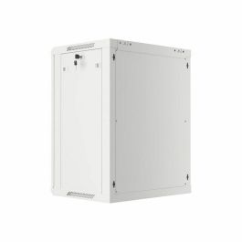 Lanberg Armario Rack de Pared 19 Pulgadas 15U 600x450 mm Gris, ideal para Red y Telecomunicaciones, con 2 Ventiladores, IP20, Carga 60kg