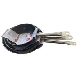 Baumalu BAU3216383527301 Juego de 3 Sartenes Gastronomía Acero Inoxidable 20/24/28 cm Precio: 65.49999951. SKU: B1H4DD583K