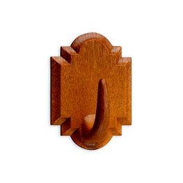 Inofix Colgador adhesivo madera 2061-8-000, PVC, marrón, blister 2 unid.
