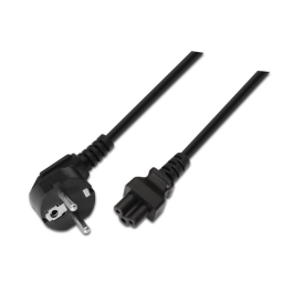 AISENS - CABLE ALIMENTACION TREBOL,CEE7 ACODADO/M-C5/H, NEGRO, 1.5M Precio: 2.6899994. SKU: S0236133