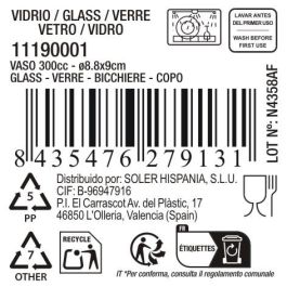 Vaso Odiel 300 cc - La Mediterranea (48 Unidades) Vaso Odiel 300 cc - La Mediterranea (48 Unidades)