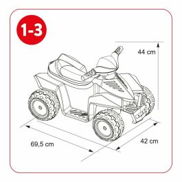 Feber Racy Quad Eléctrico Infantil Azul 6V, Vehículo a Batería para Niños de 18 meses a 3 Años (67x41x45 cm)