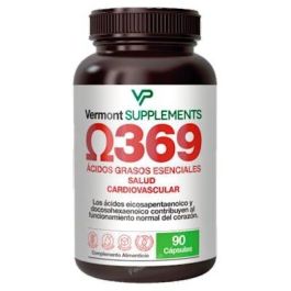 VERMONT SUPPLEMENTS Omega 369 90 Cápsulas – Ácidos Grasos Esenciales para Colesterol Saludable Precio: 19.5900001. SKU: B1DASV2CJM
