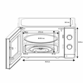 Microondas - OCEANIC - OCEAMO20W12 - 20L - blanco - Función única