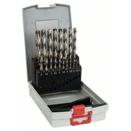 Bosch Juego de brocas helicoidales HSS-G para metal, 1-10 mm, ángulo de punta 135°, DIN 338, surtido ProBox 19 piezas Bosch Juego de brocas helicoidales HSS-G para metal, 1-10 mm, ángulo de punta 135°, DIN 338, surtido ProBox 19 piezas