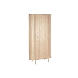 DKD Home Decor Morefond rejilla 23 Estanteria Moderno Natural 36 x 180 x 88 cm Rubberwood Ratan Hecho a Mano 4 Puertas 7 Estanterias