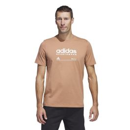 Camiseta de Manga Corta Hombre Adidas Lounge Marrón claro 46